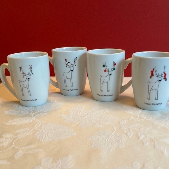 BIA Cordon Bleu Reindeer mug set of 4 - Picture 1 of 11